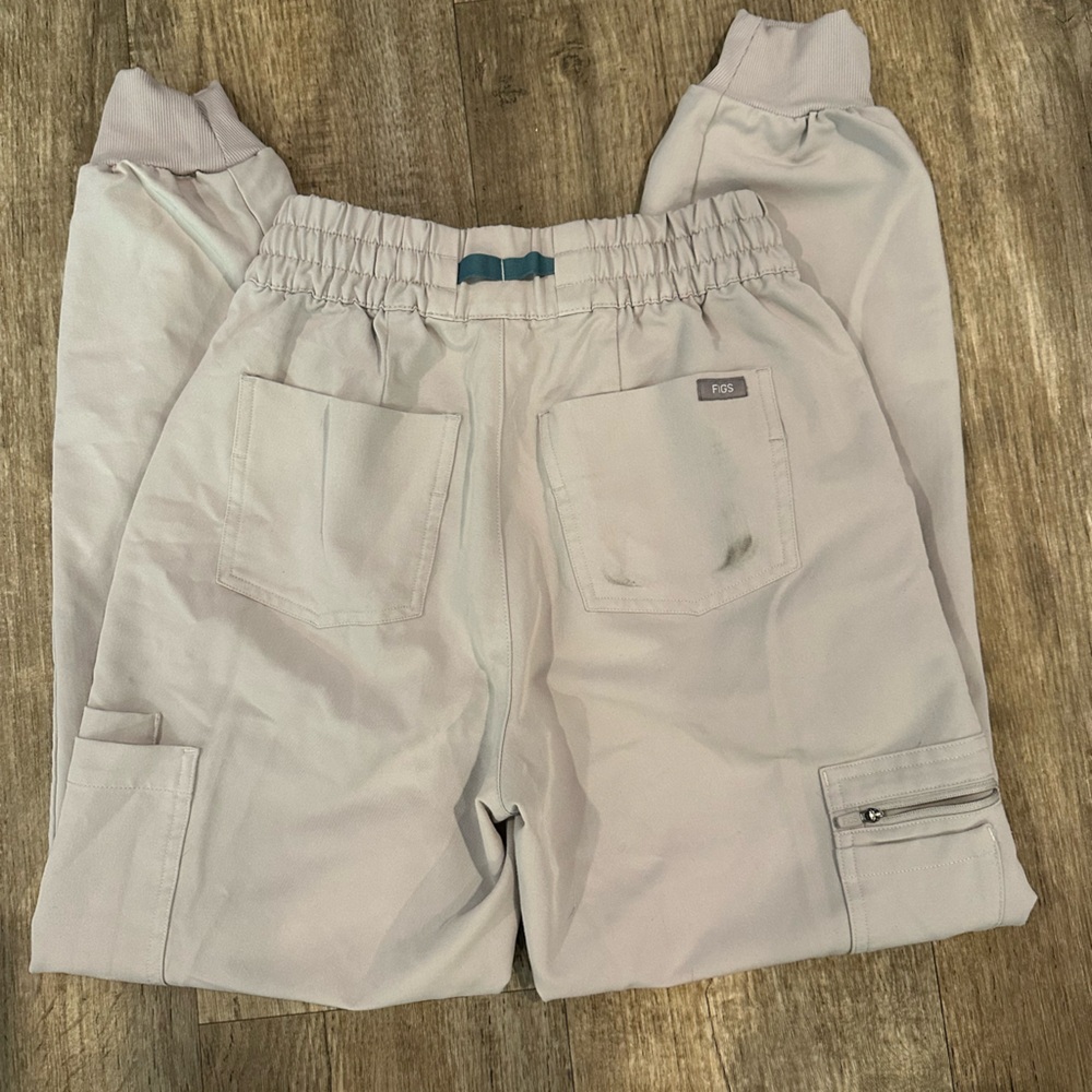 Slate Jogger Pants With Teal Drawstring - image 3